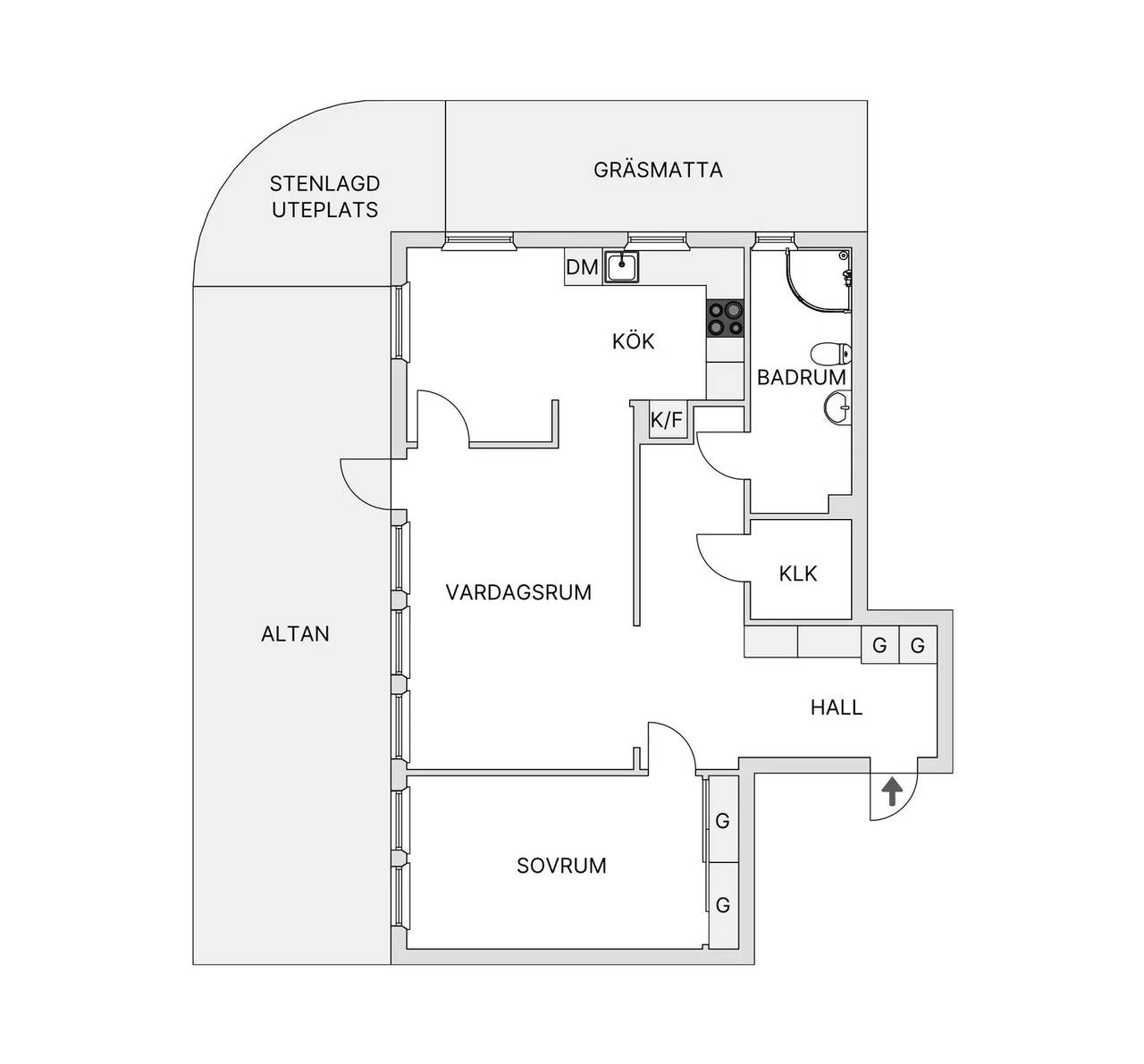 Floor plan for Ingebäckslyckan 14