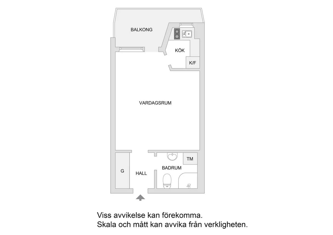 Floor plan for Gullmarsvägen 8, 7 Tr