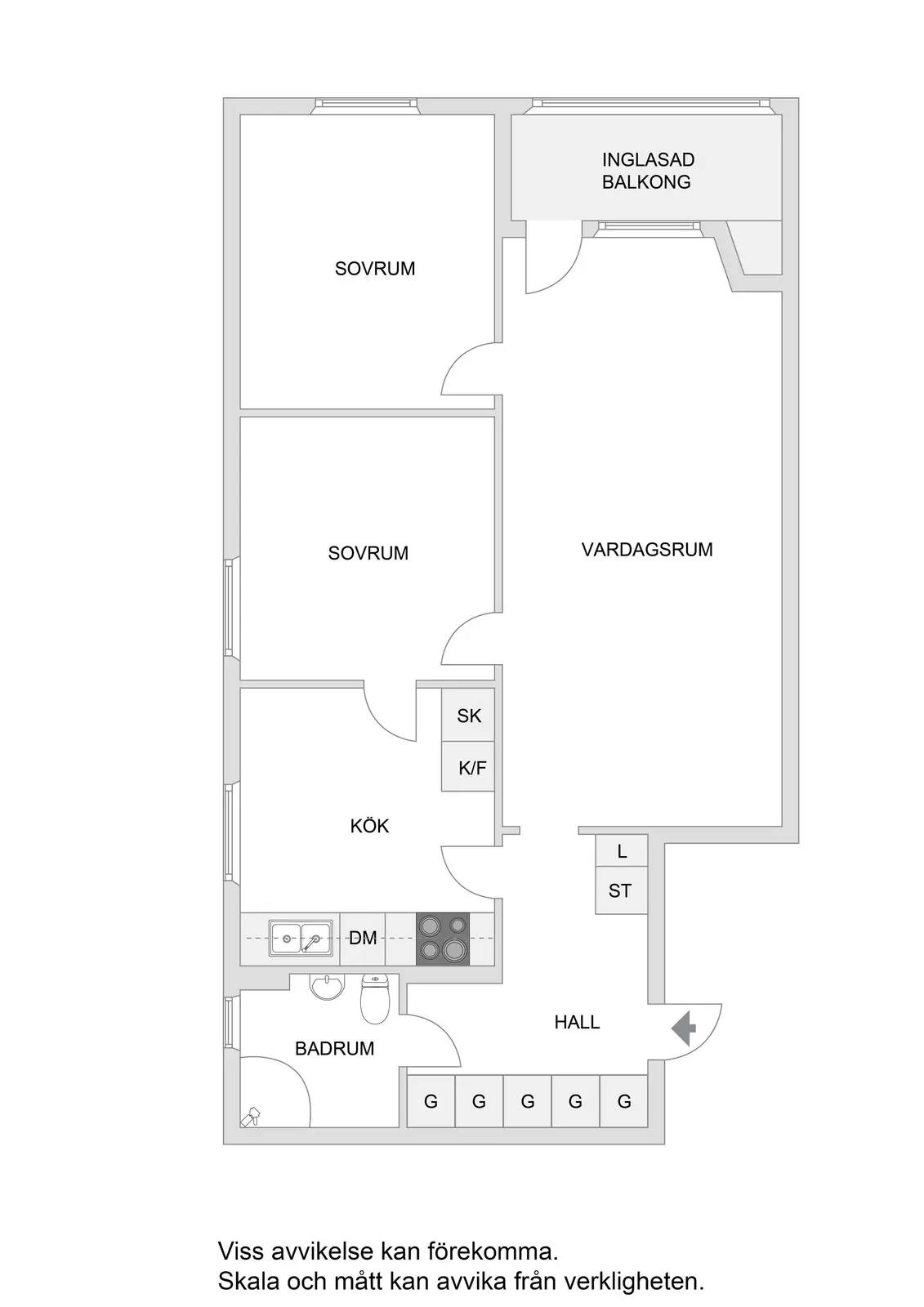 Floor plan for Aprikosgatan 33