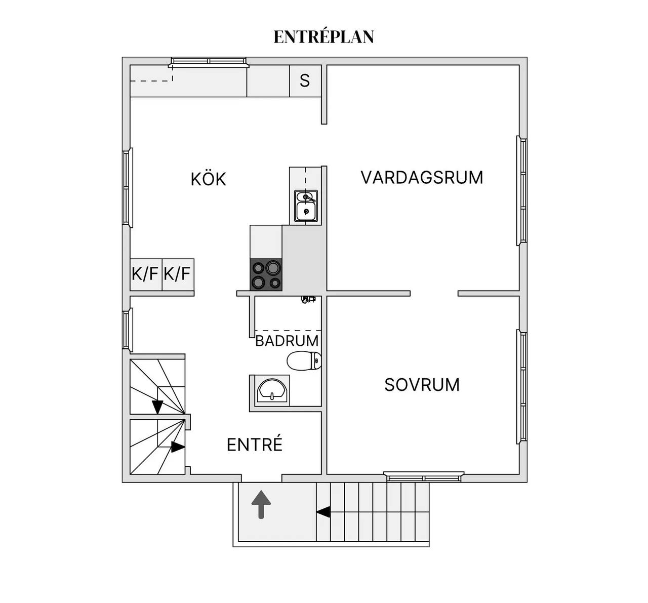 Floor plan for Lilla Gerrebackavägen 23