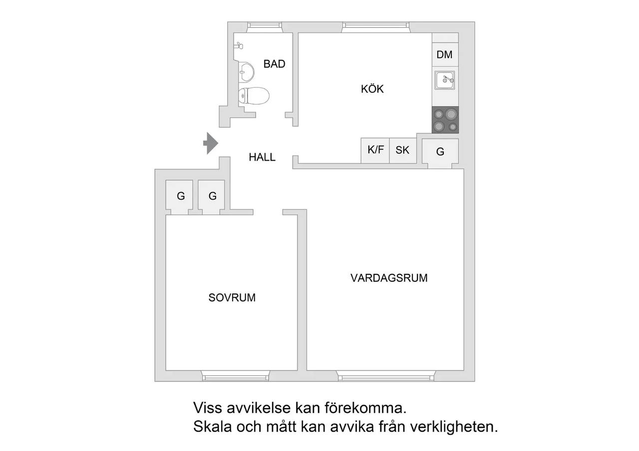 Floor plan for Olaus Magnus Väg 19
