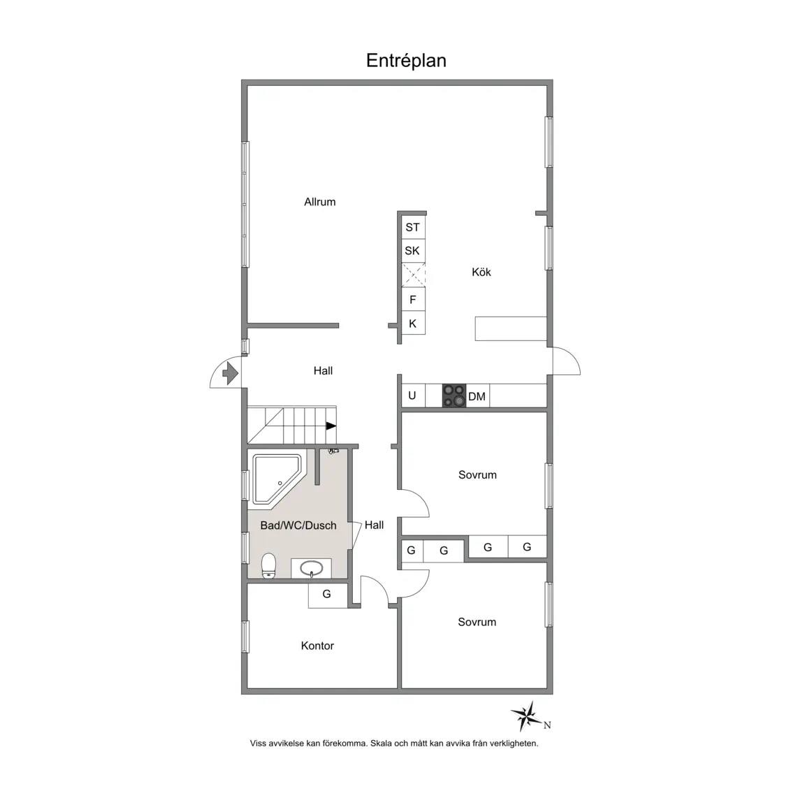 Floor plan for Magistervägen 9