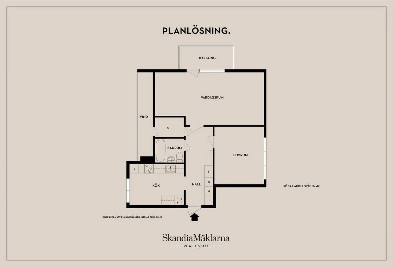 Floor plan for Södra Apollovägen 47