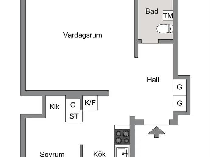 Floor plan for Möckelvägen 32, 2tr