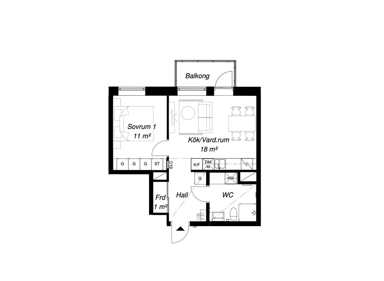 Floor plan for Liberagatan 32