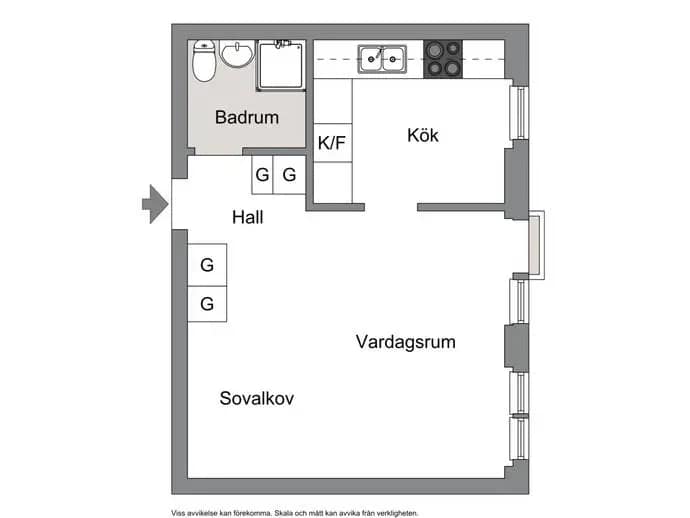 Floor plan for Betsövägen 8