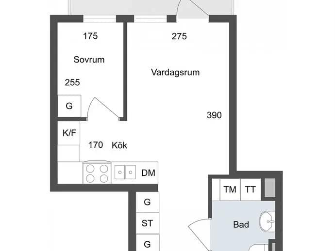 Planritning för Sandstuguvägen 51
