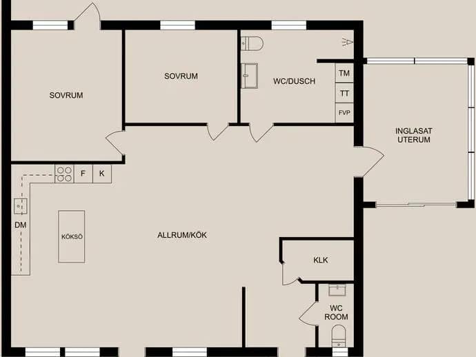 Planritning för Orrekullavägen 7C