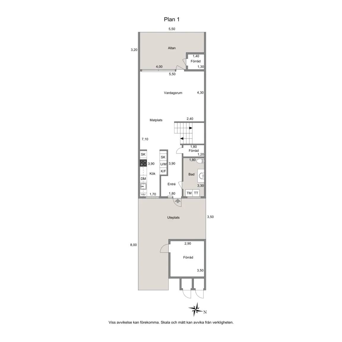 Floor plan for Gärdesvägen 7