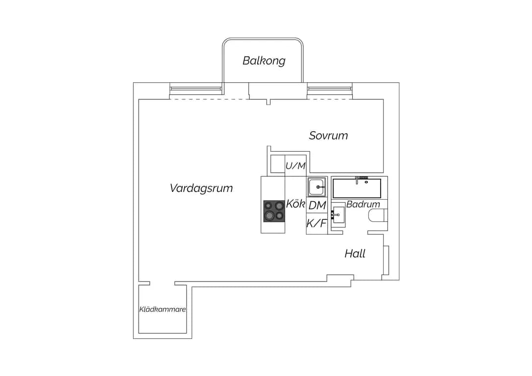 Floor plan for Frejgatan 18, 4tr