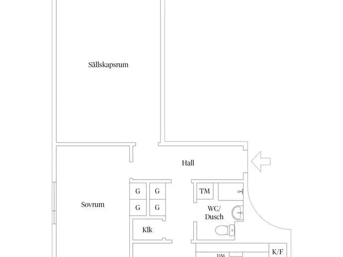 Floor plan for Studievägen 15