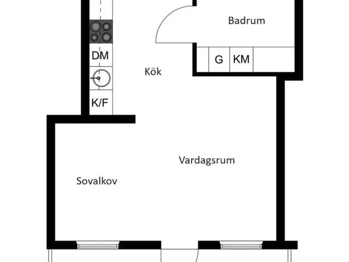 Planritning för Starrbäcksgatan 11C