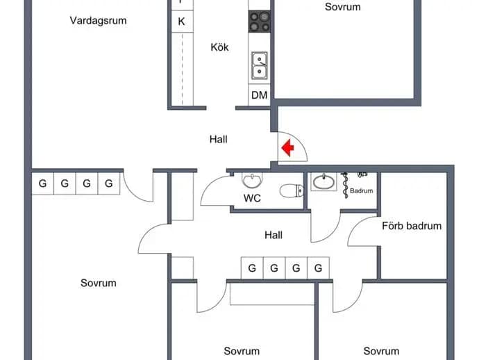 Floor plan for Åkerbyvägen 294