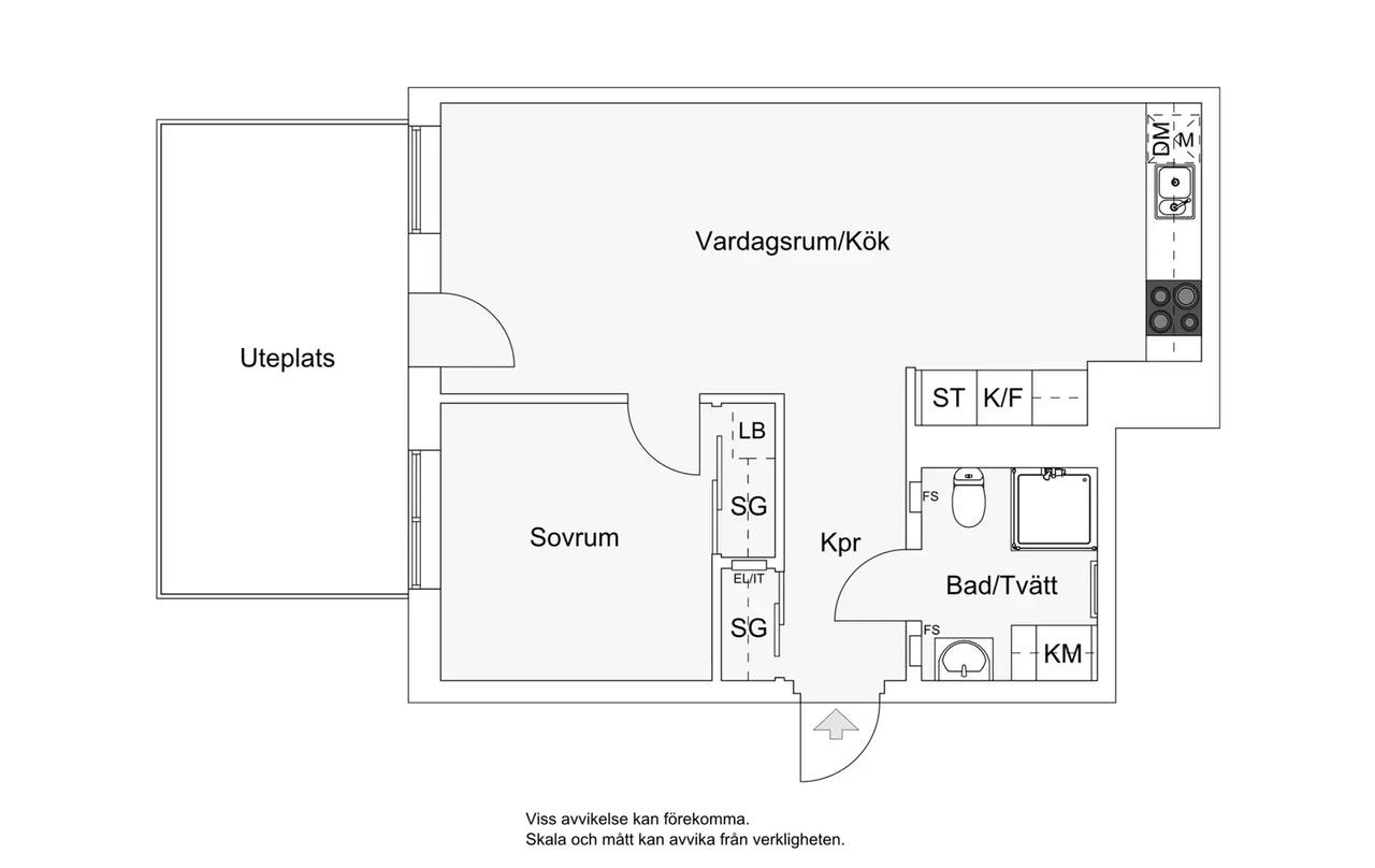Floor plan for Medaljonggatan 2B