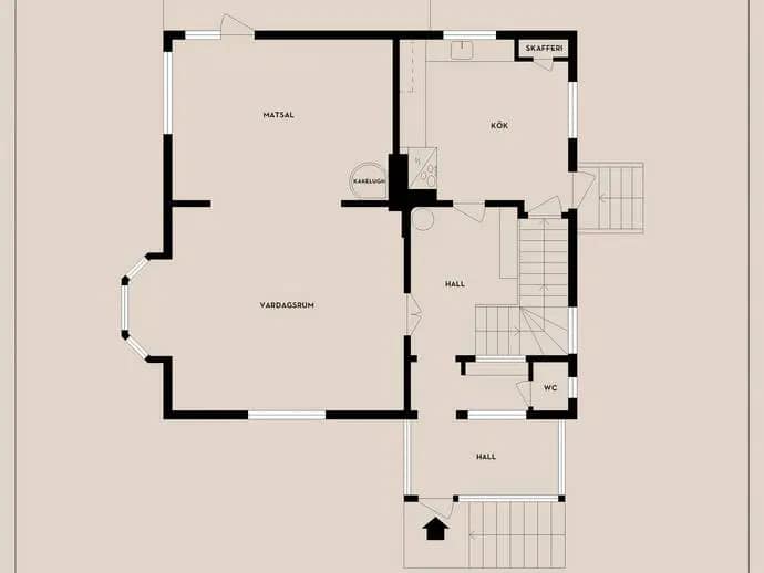 Floor plan for Björkvägen 28