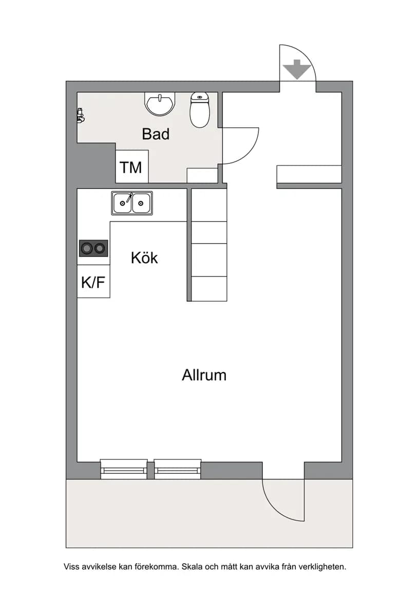 Planritning för Kuskgränd 6