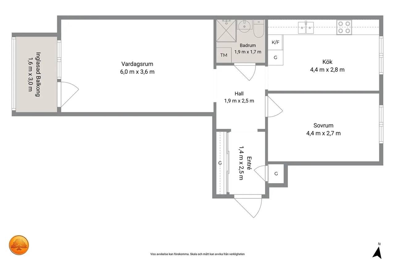 Floor plan for Nysättravägen 17C