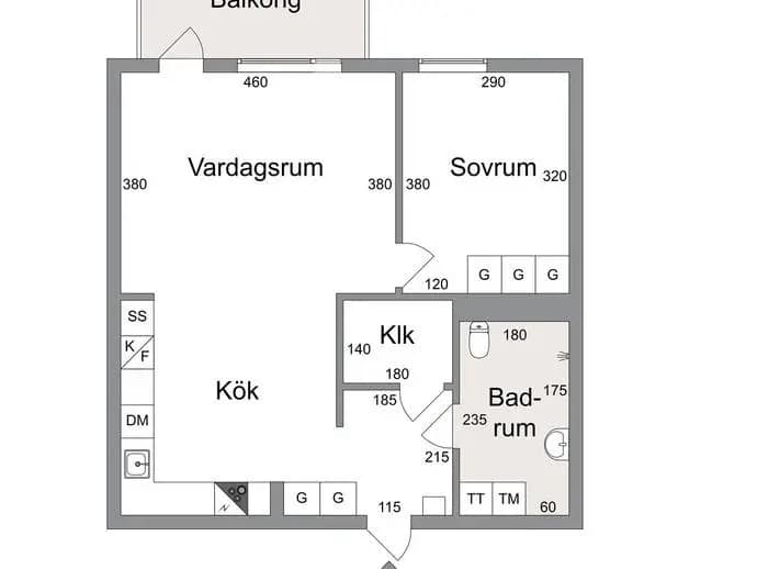 Floor plan for Myntvägen 24