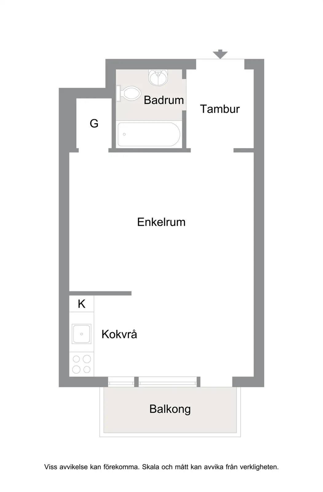 Floor plan for Brobygatan 3