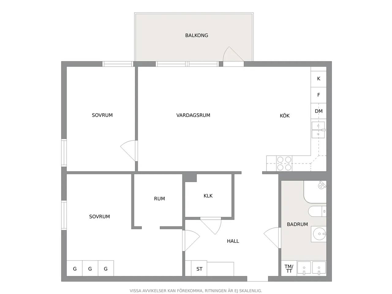 Floor plan for Backa Gård 64E