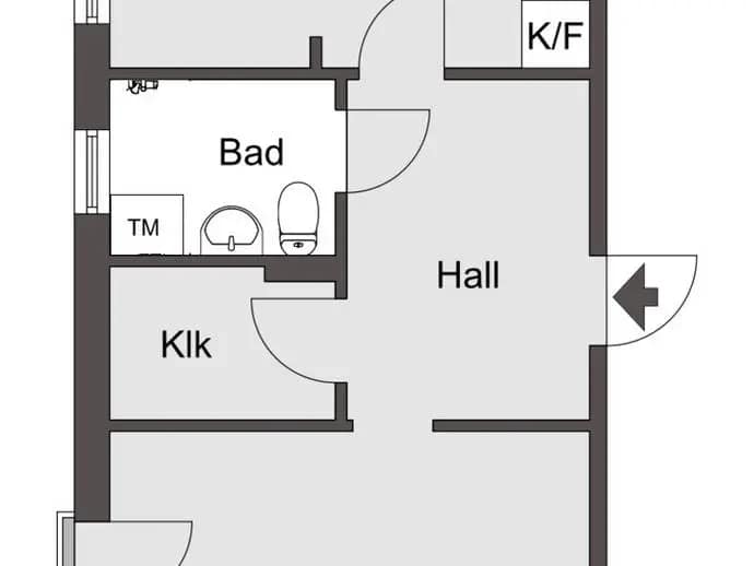 Floor plan for Södervägen 34, 4tr