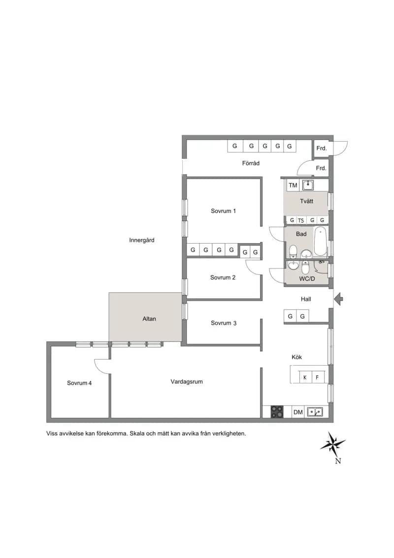Planritning för Rödklövervägen 62