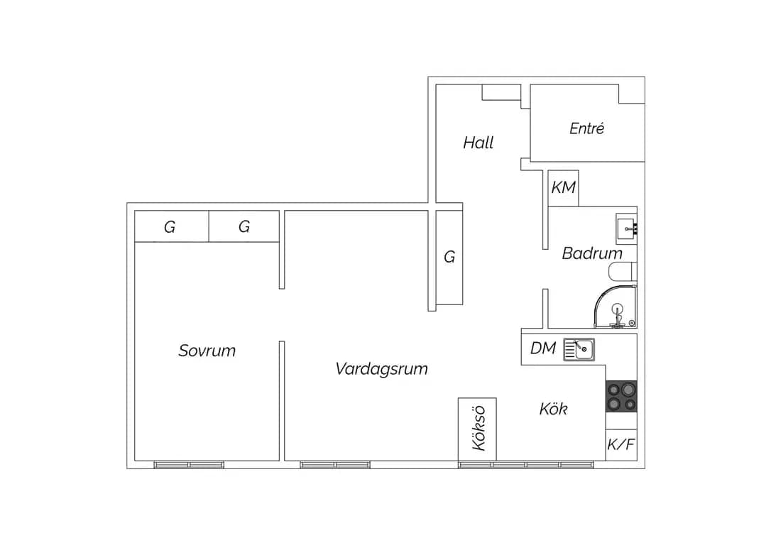 Floor plan for Fräntorpsgatan 4