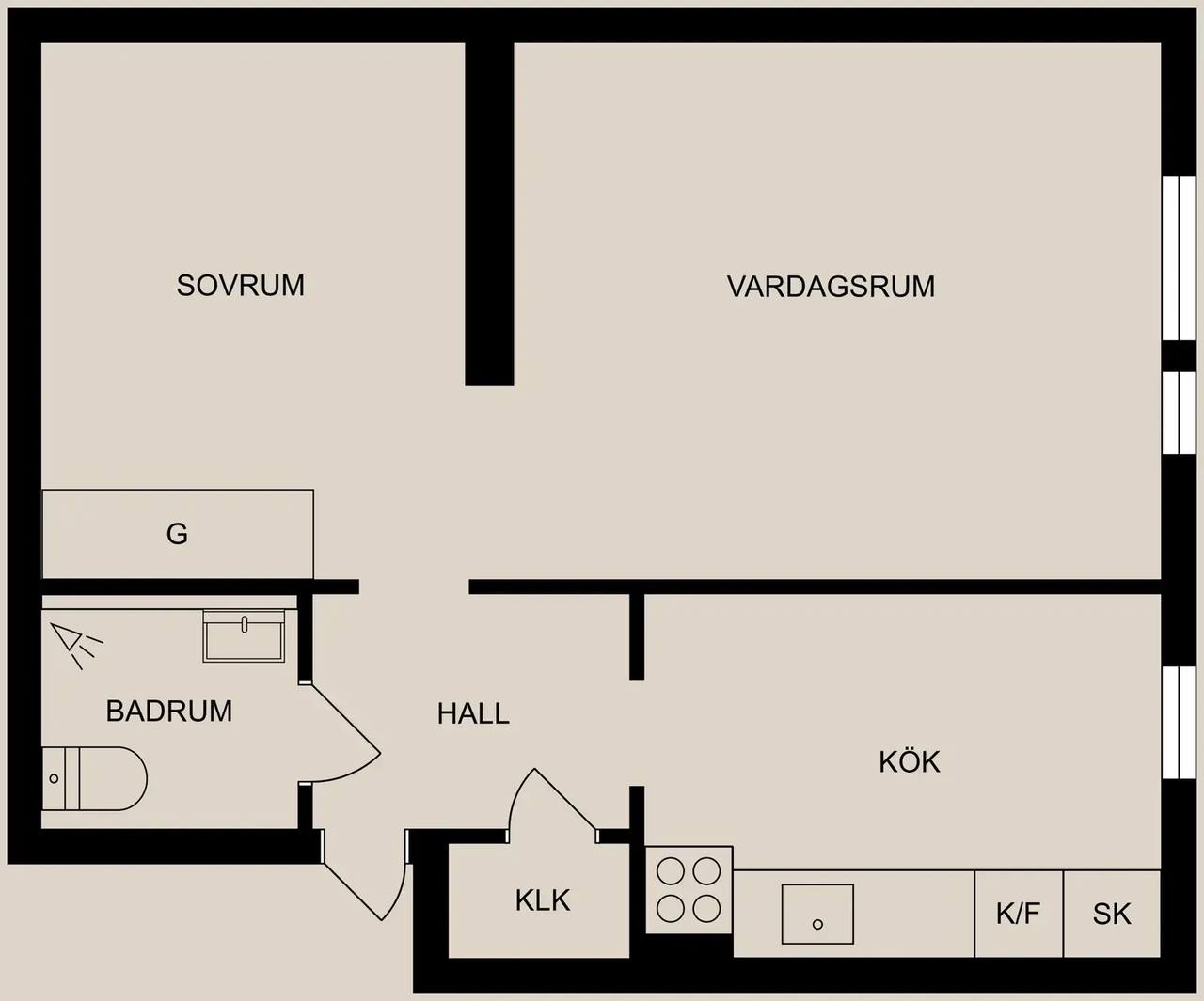 Floor plan for Sankt Olofsgatan 40
