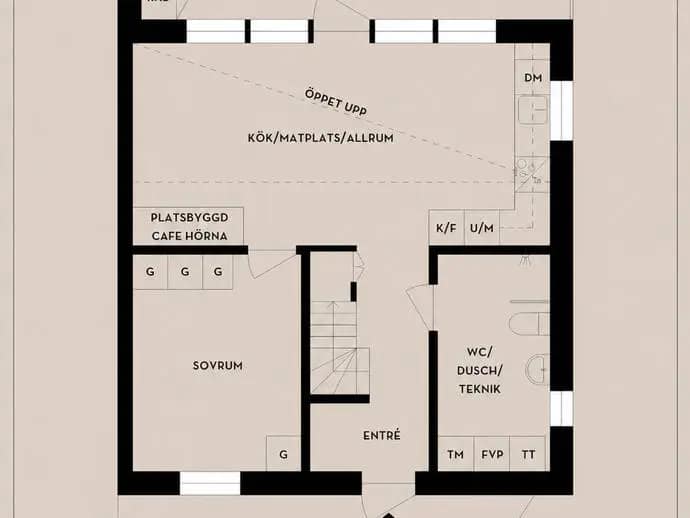 Planritning för Smedjevägen 4K