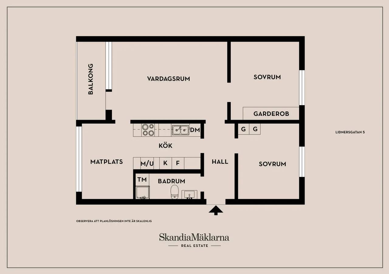 Floor plan for Lidnersgatan 5