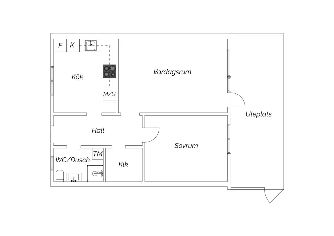 Floor plan for Jägaregatan 406
