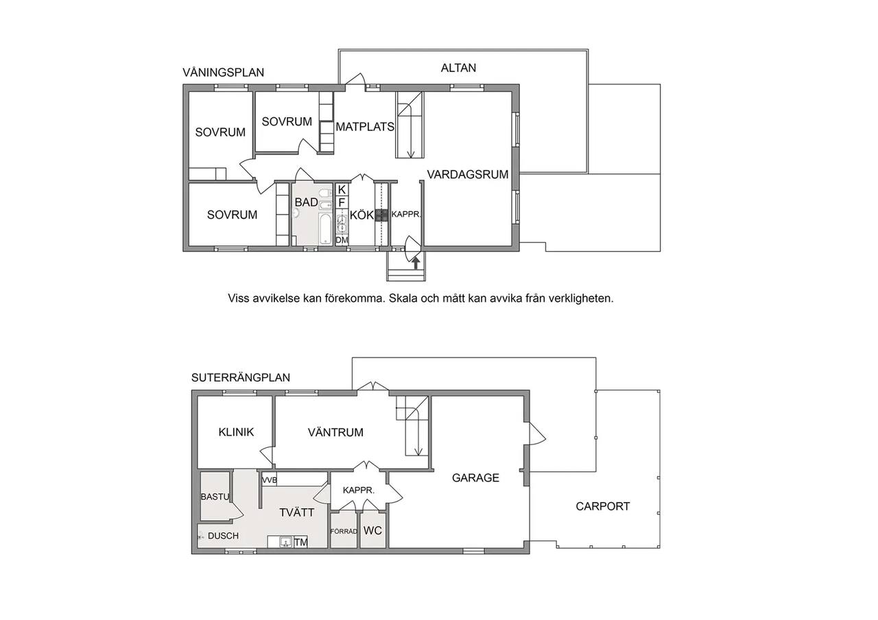 Floor plan for Snättringevägen 36