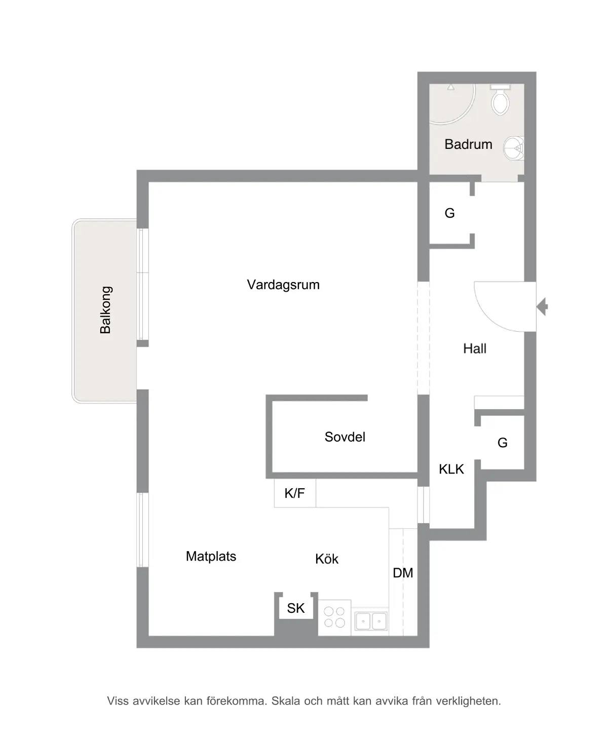 Floor plan for Roslins väg 4