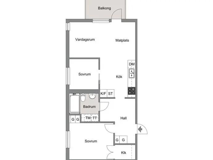 Floor plan for Lobeliavägen 3