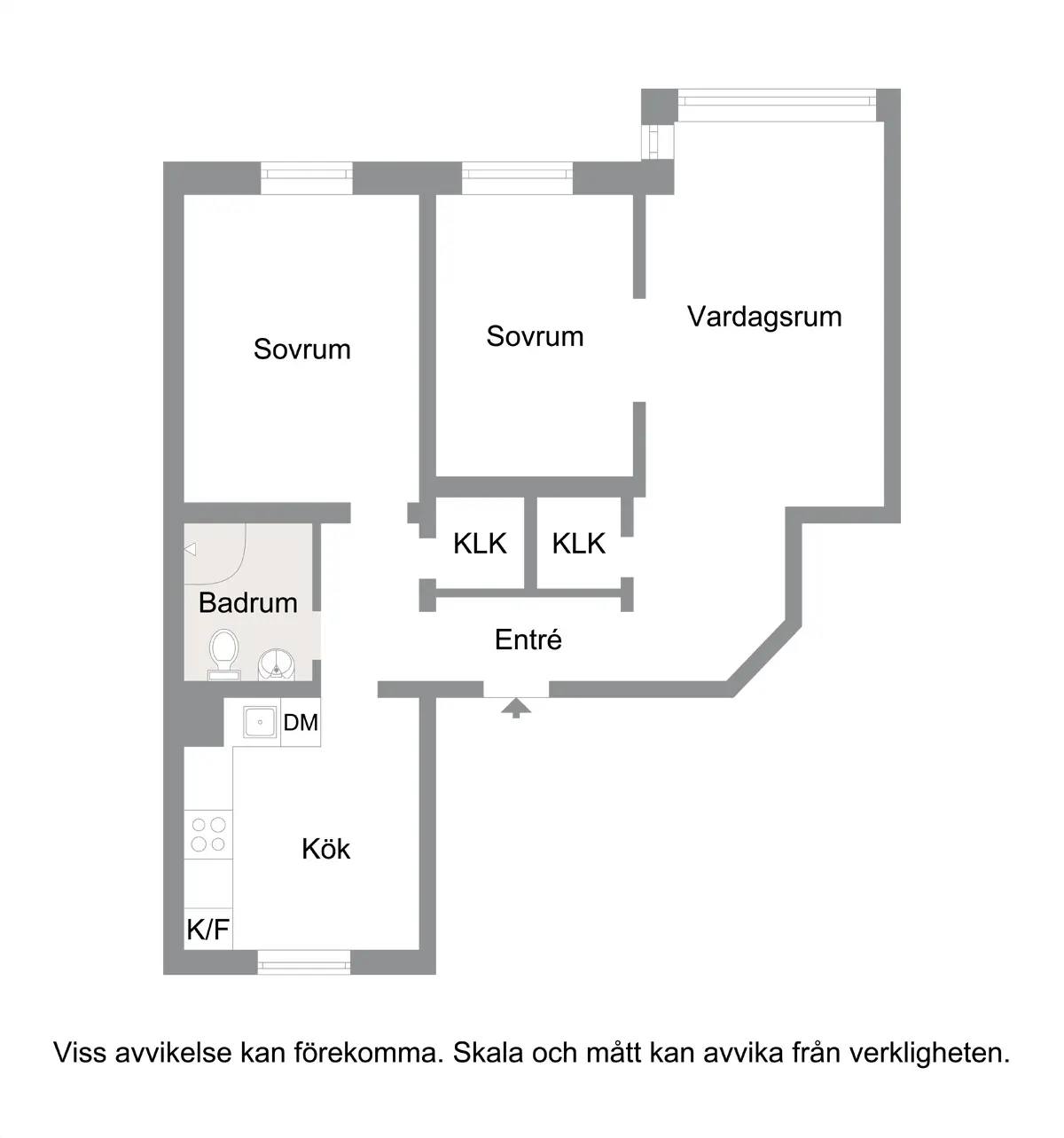 Floor plan for Östervärnsgatan 8