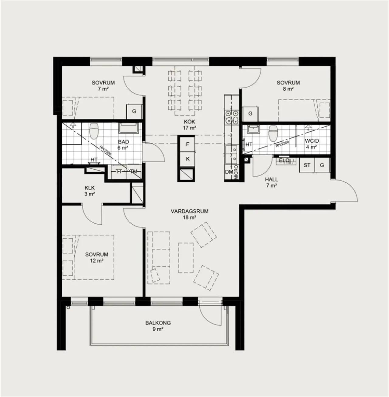 Planritning för Tyska Bottens väg 37F