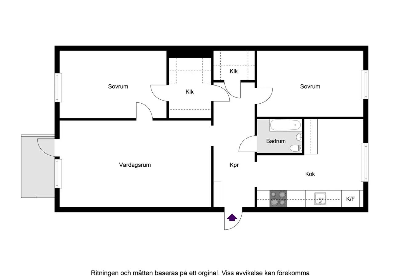 Floor plan for Kopparvägen 39