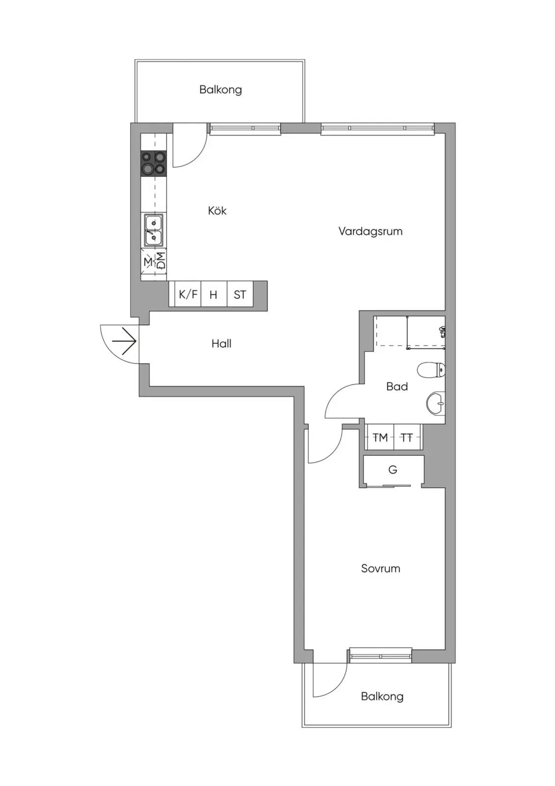 Floor plan for Hållövägen 7