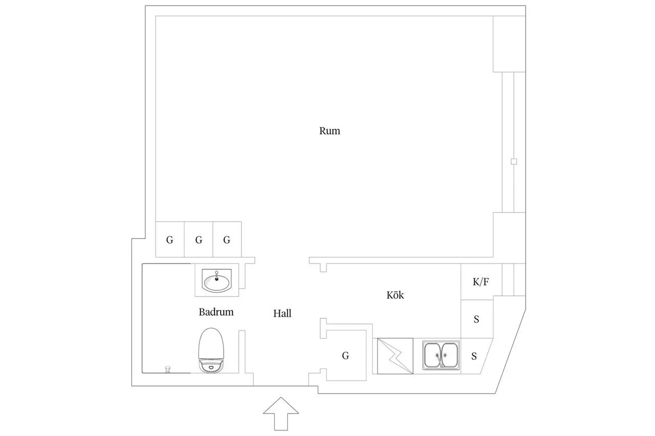 Floor plan for Fleminggatan 45