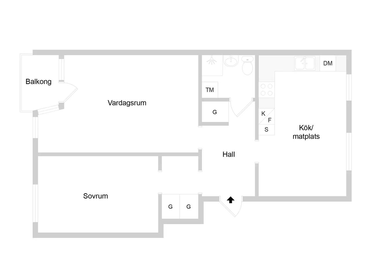 Planritning för Holmstagatan 3C