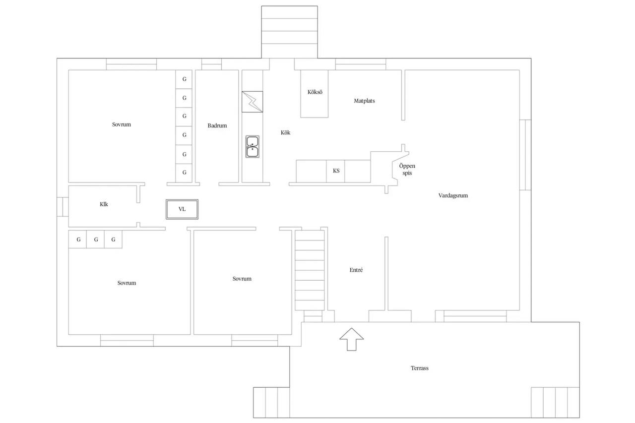Floor plan for Trollåsvägen 22