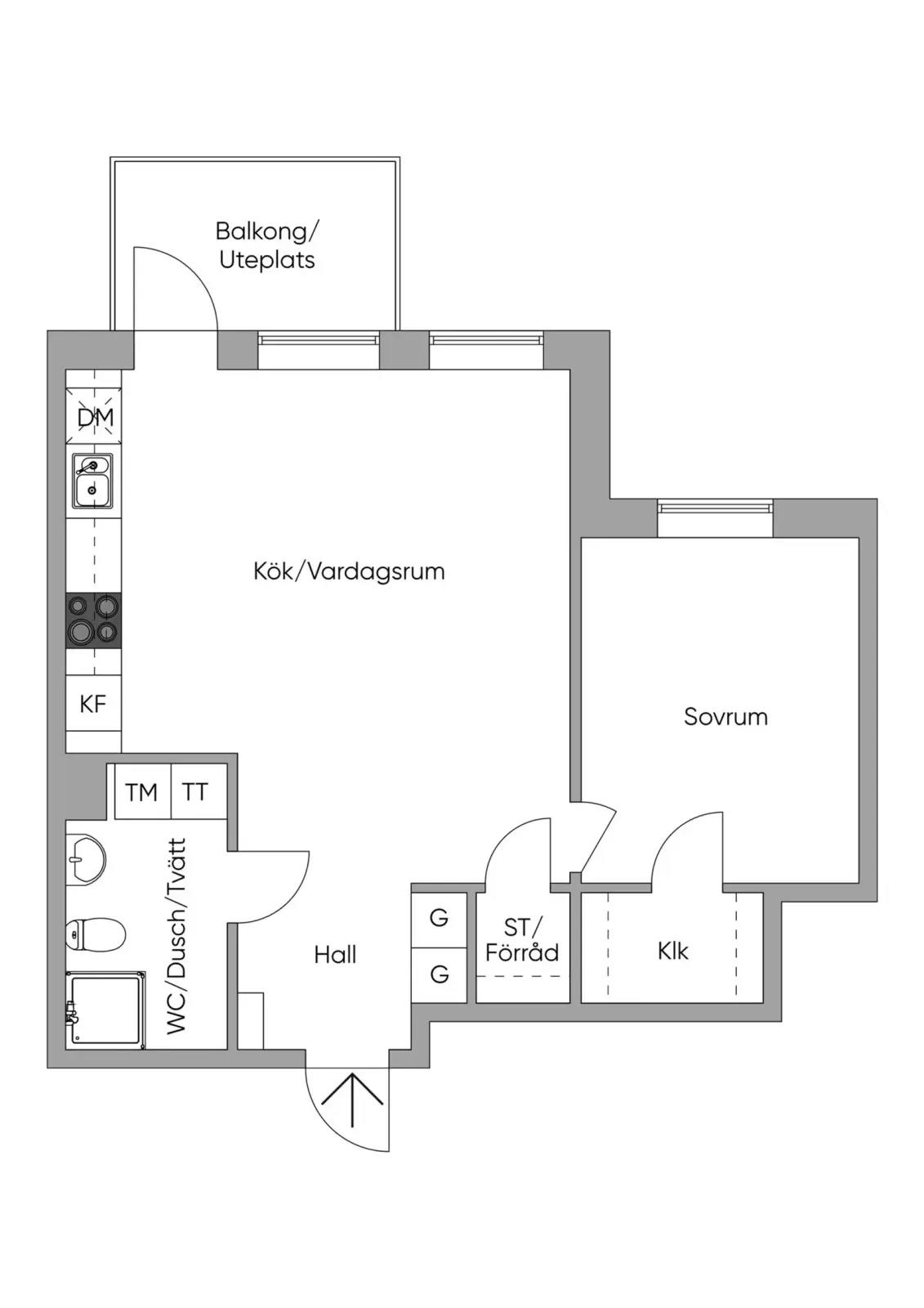 Floor plan for Lergöksgatan 19