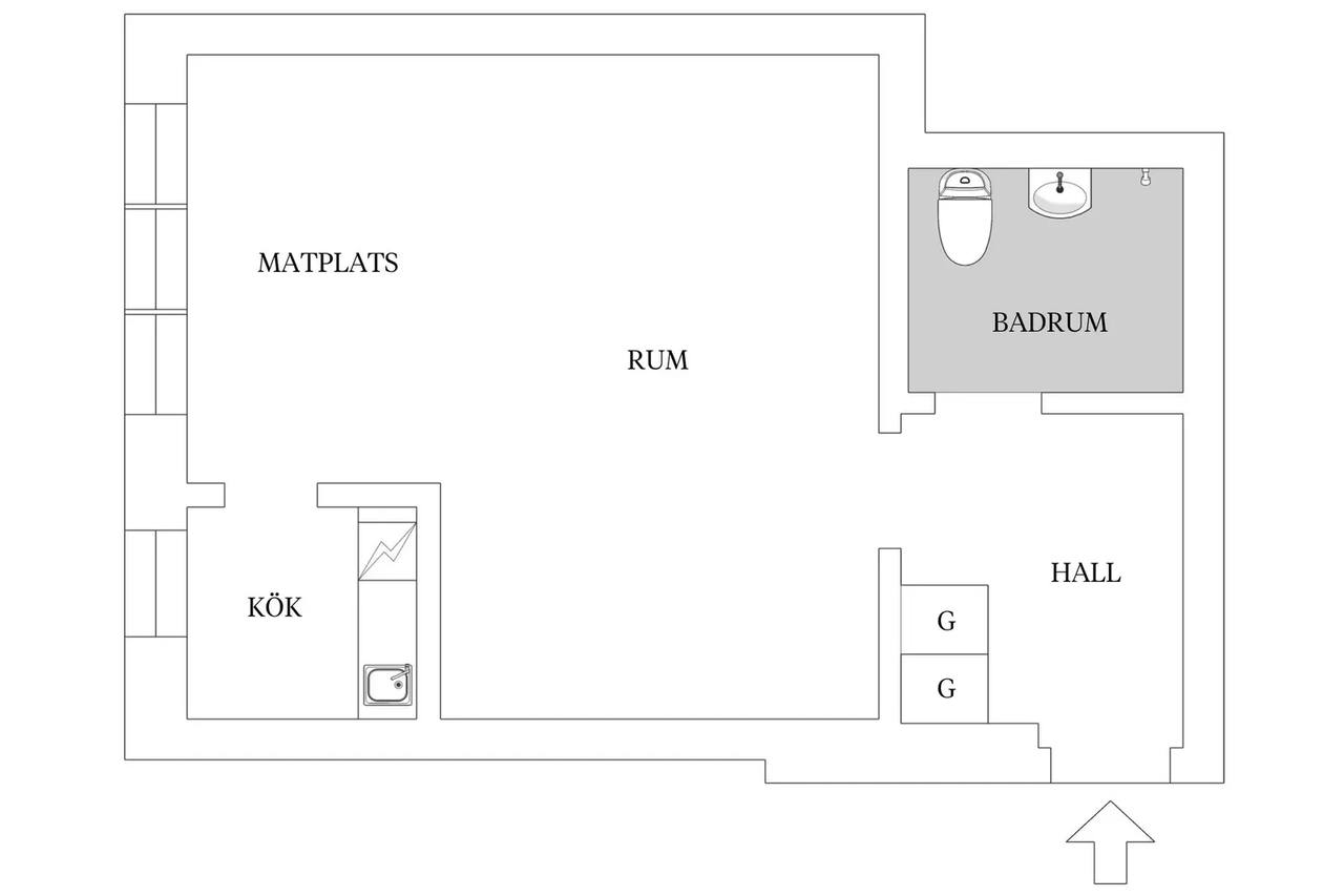 Floor plan for Ekgatan 7B
