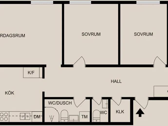 Planritning för Katrineholmsvägen 4