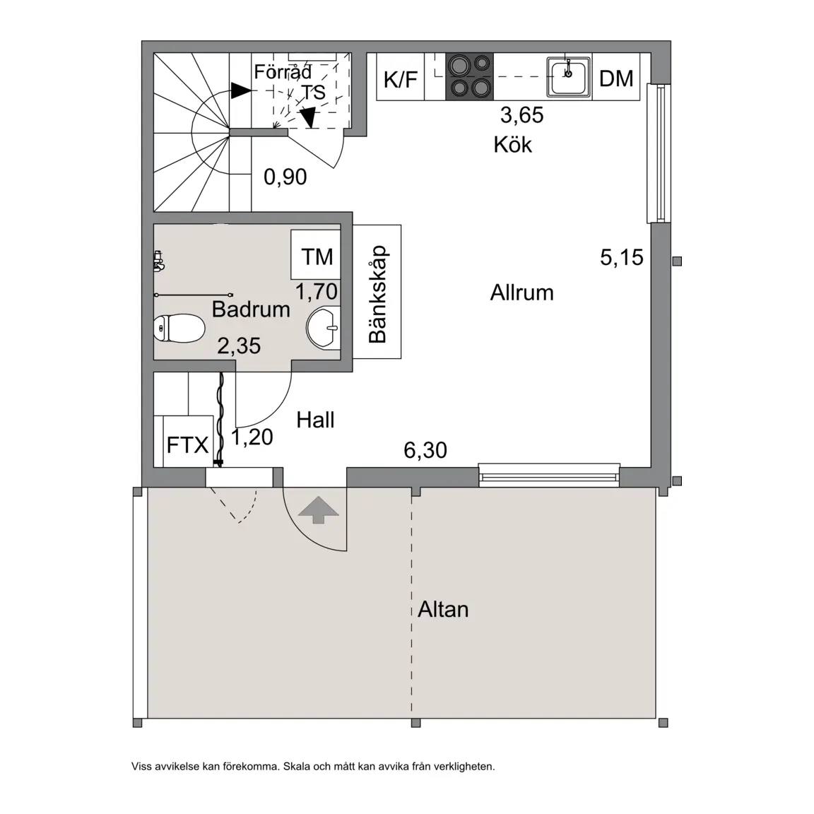Floor plan for Stenkolsgatan 13D