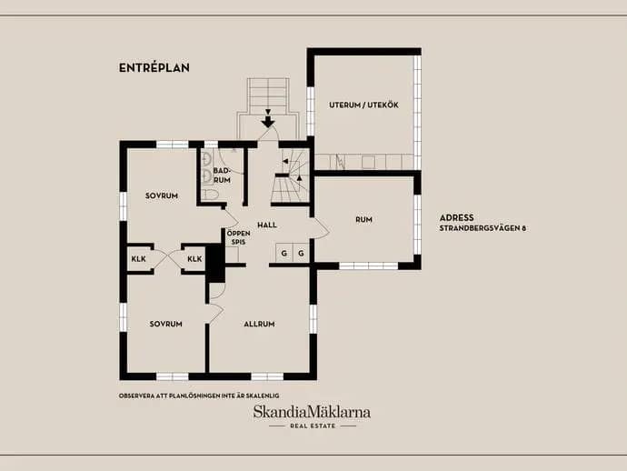 Floor plan for Strandbergsvägen 8