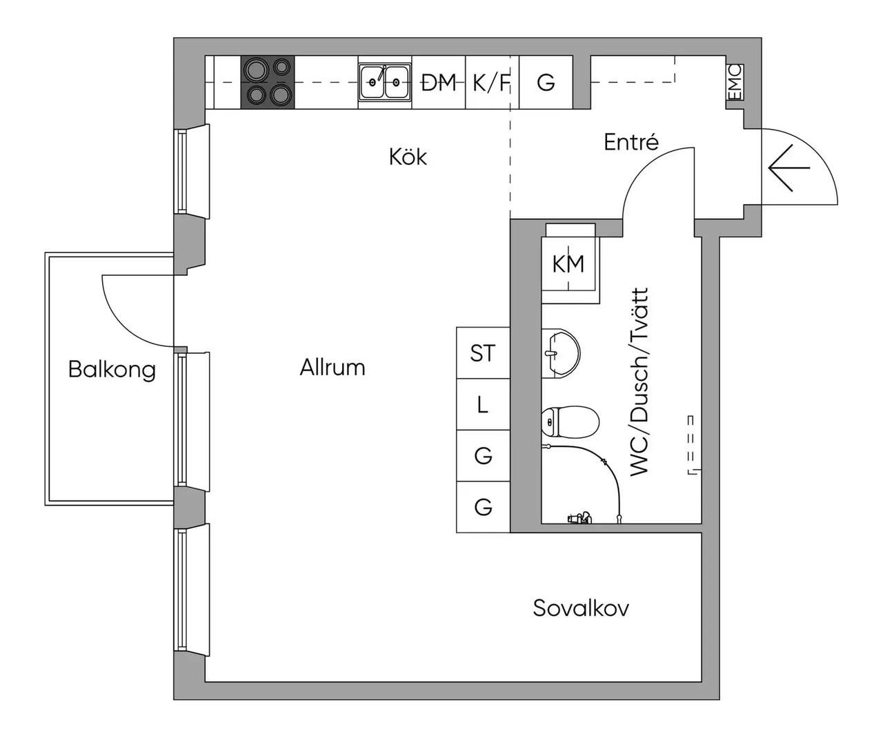 Floor plan for Hedtångsvägen 27