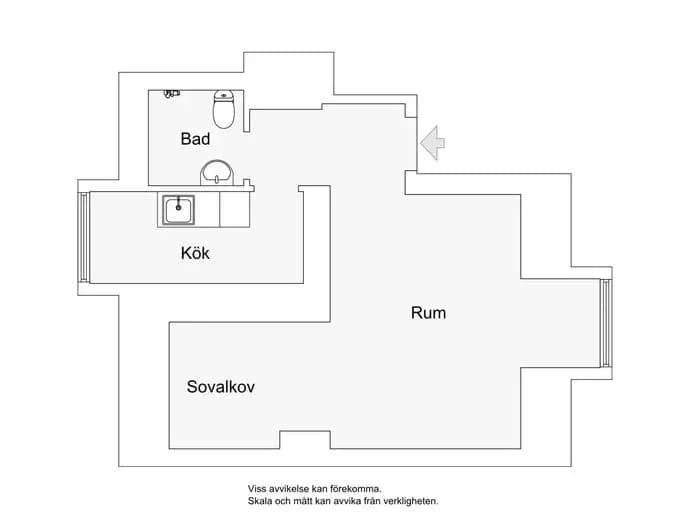 Floor plan for Mejselvägen 39, vån 3/3