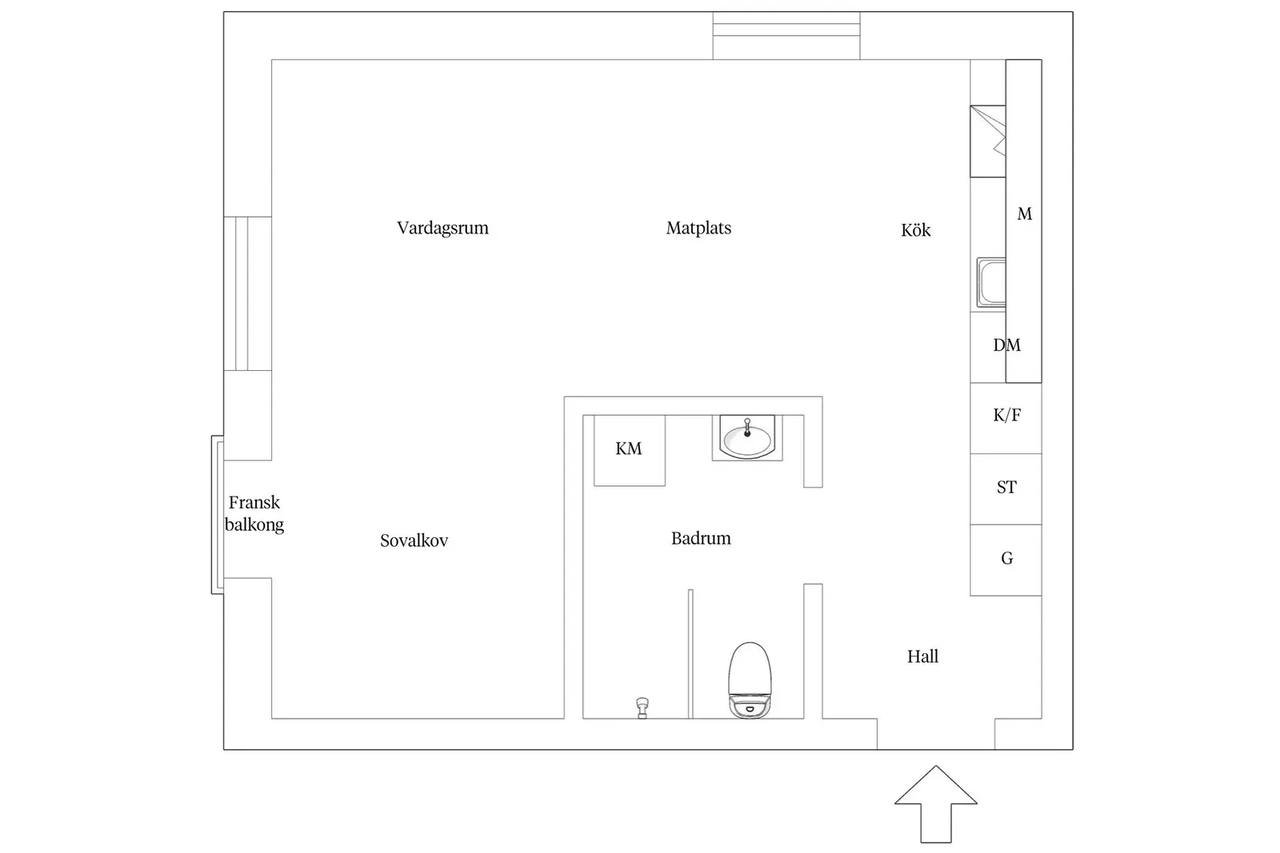 Floor plan for Slottsgatan 41A