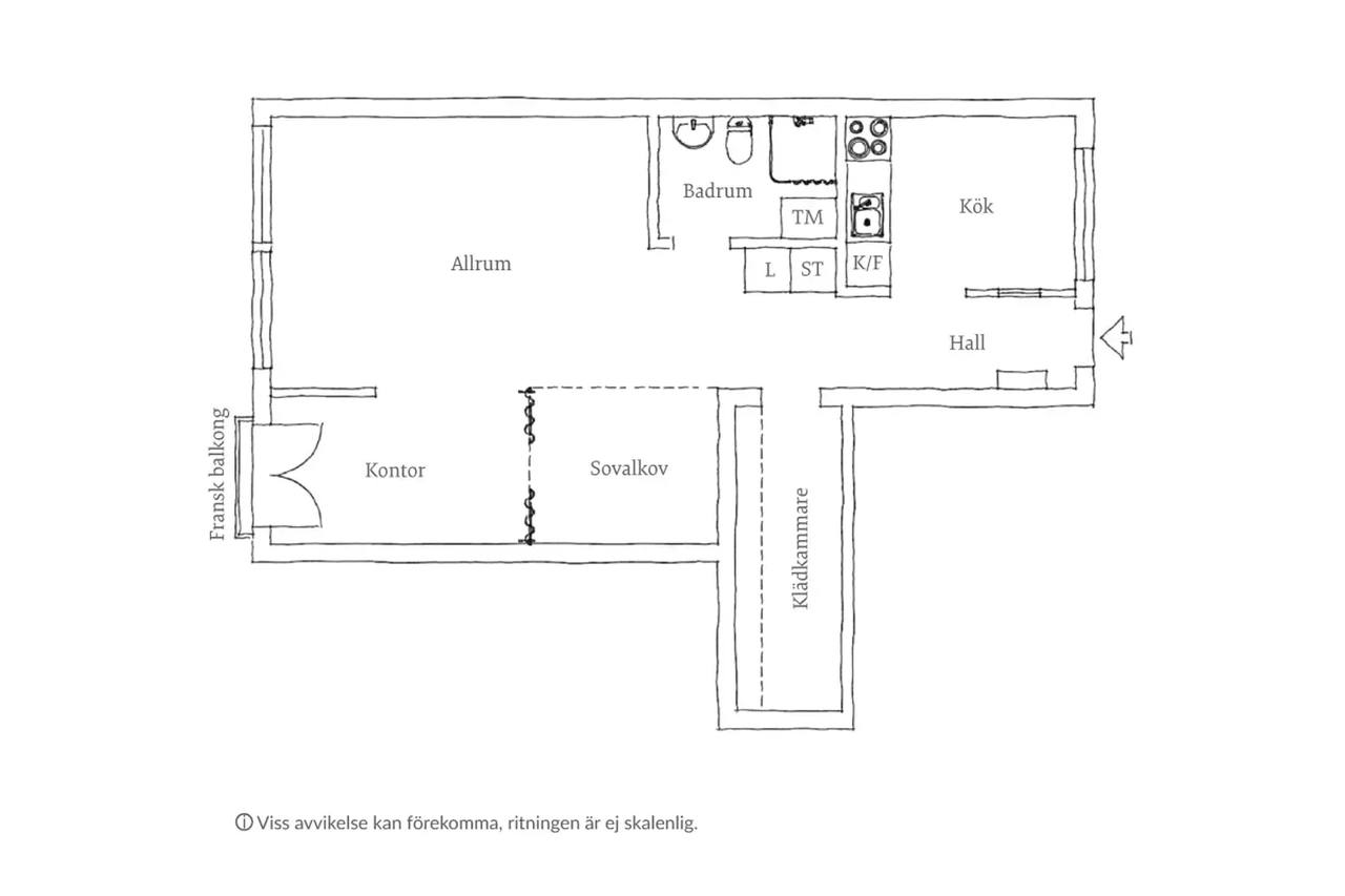 Floor plan for Doktor Forselius gata 4C